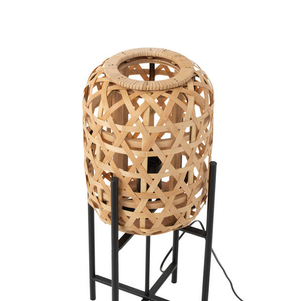 J-line - Lamp Op Voet Bamboo Naturel Small - 24.5x24.5x53cm