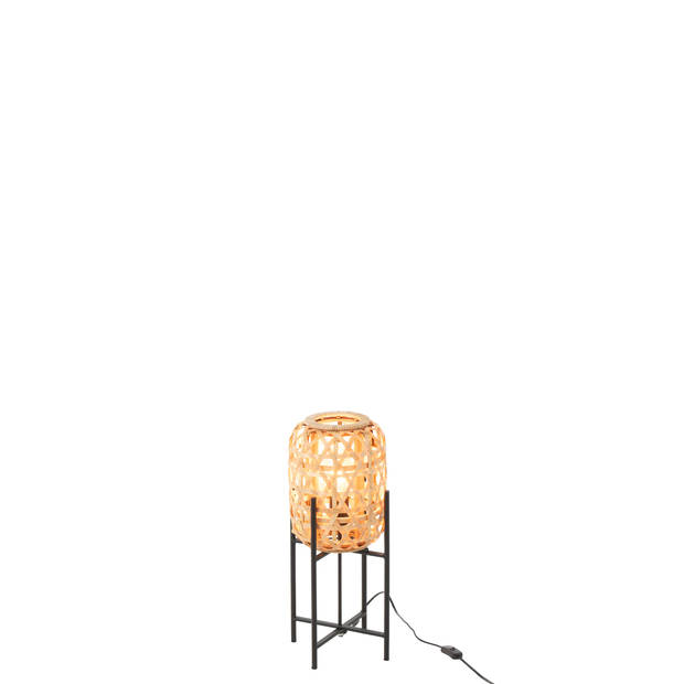 J-line - Lamp Op Voet Bamboo Naturel Small - 24.5x24.5x53cm