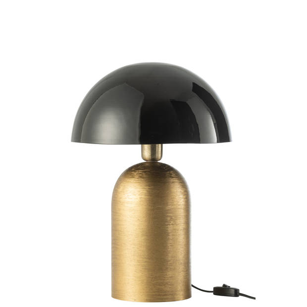 J-line - Lamp Mush Metaal Goud/zwart - 37x22x49cm