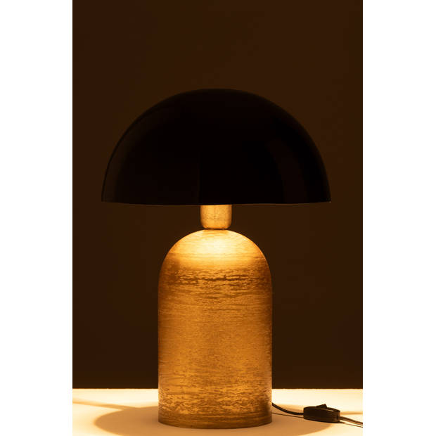 J-line - Lamp Mush Metaal Goud/zwart - 37x22x49cm