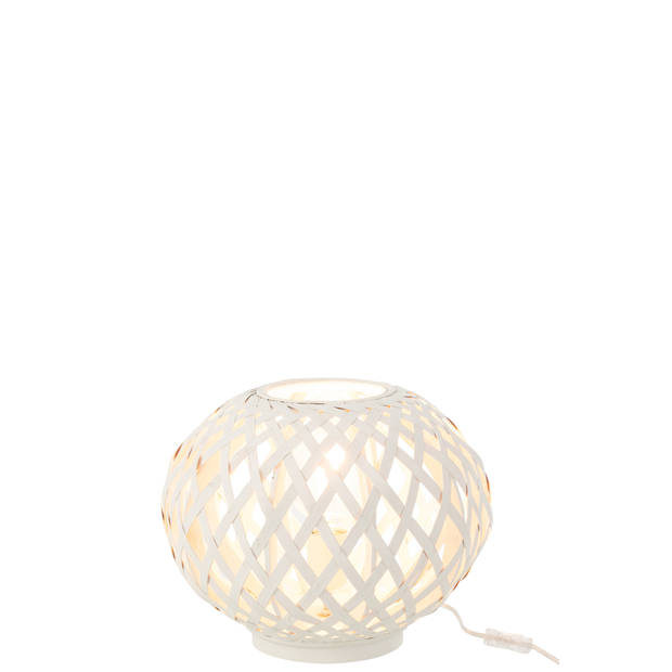 J-line - Table Lamp Bamboo White - 32x32x28cm