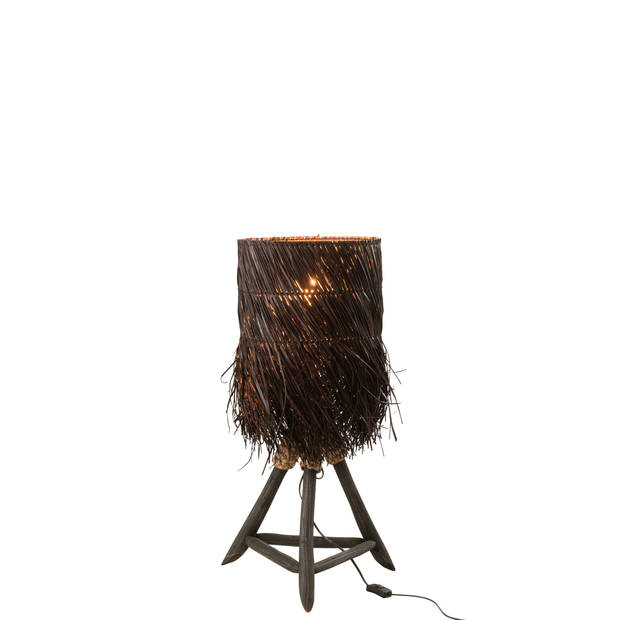 J-line - Lamp Takken Arthur Hout Bruin Small - 32x32x61cm