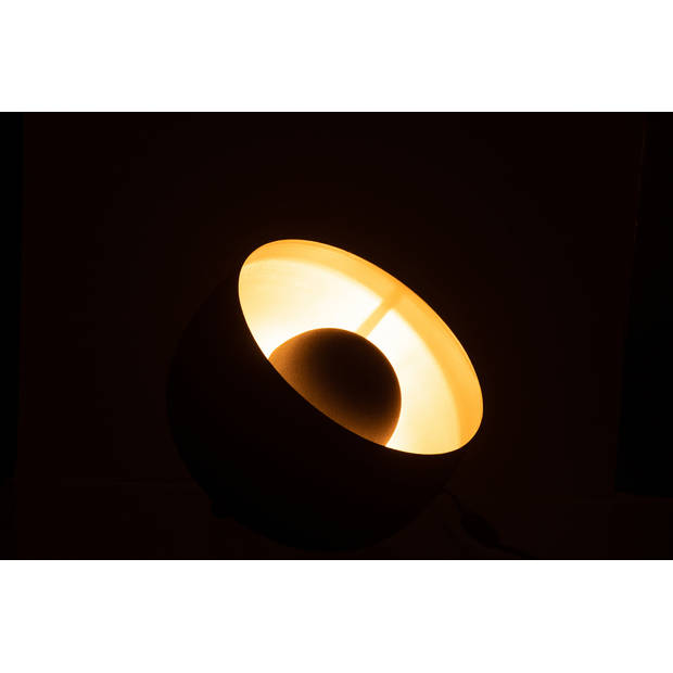 J-line - Lamp Rond Interieur Goud Metaal Zwart Small - 28x28x24cm