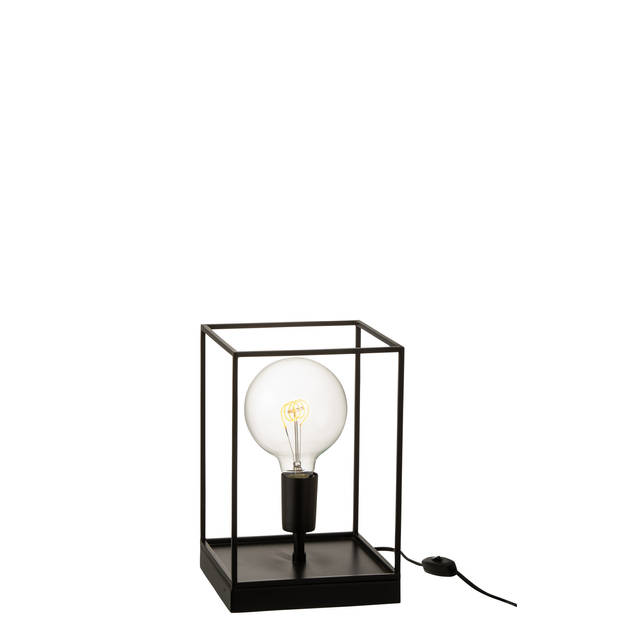 J-line - Lamp 1 Lamp Rechthoekig Frame Metaal Zwart Small - 20x20x30.5cm