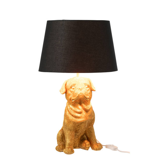 J-line - Lamp Hond Zittend Resine Goud - 52x31x36cm