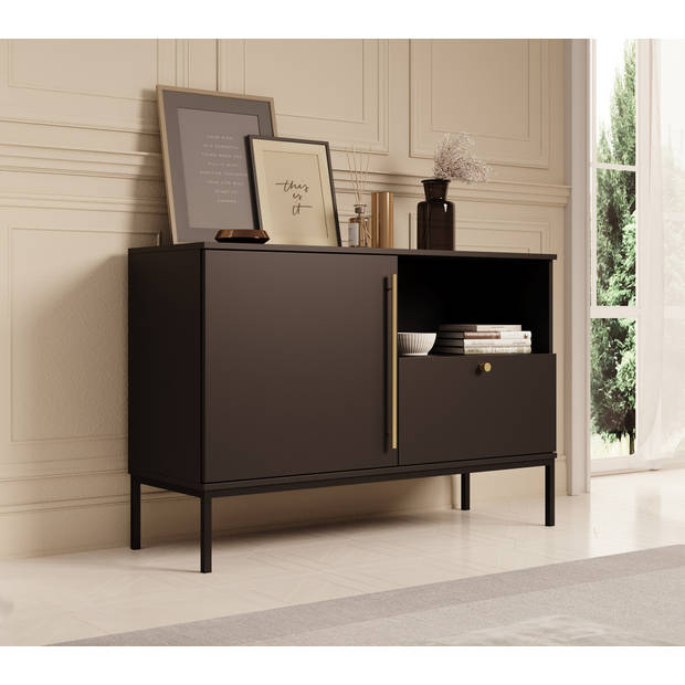 Meubella Dressoir Lagos - Zwart - 120 cm