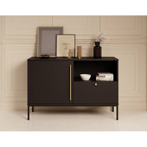 Meubella Dressoir Lagos - Zwart - 120 cm