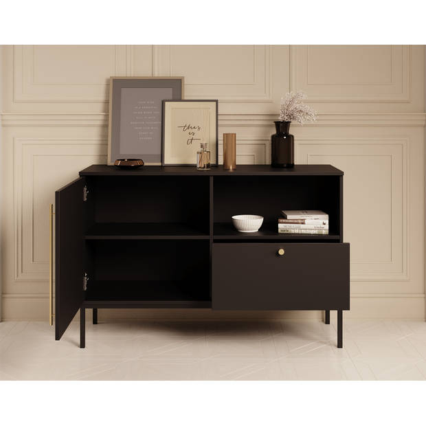 Meubella Dressoir Lagos - Zwart - 120 cm