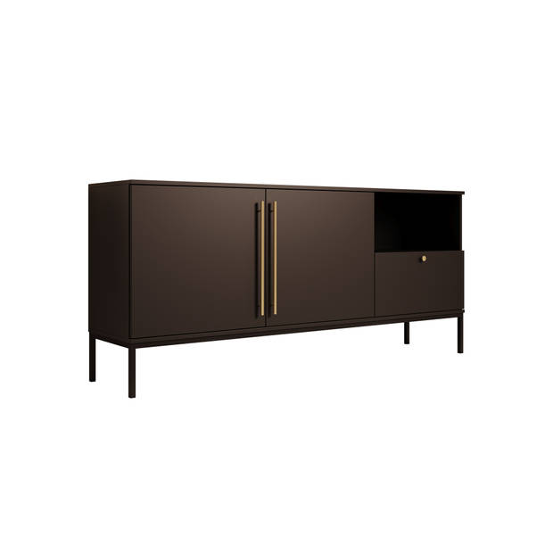 Meubella Dressoir Lagos - Zwart - 180 cm