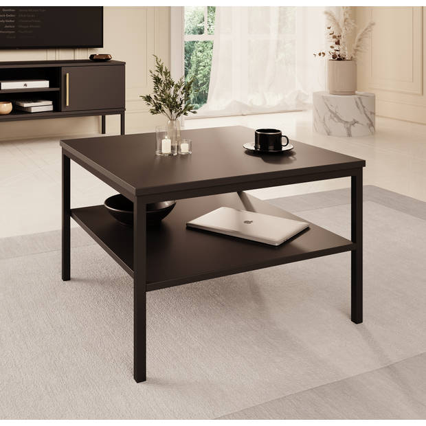 Meubella Salontafel Lagos - Zwart - 60 cm