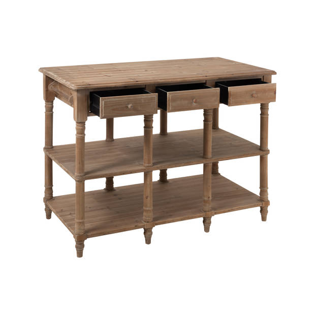 J-line - Console 6 Laden Hout Naturel - 131x70x95cm