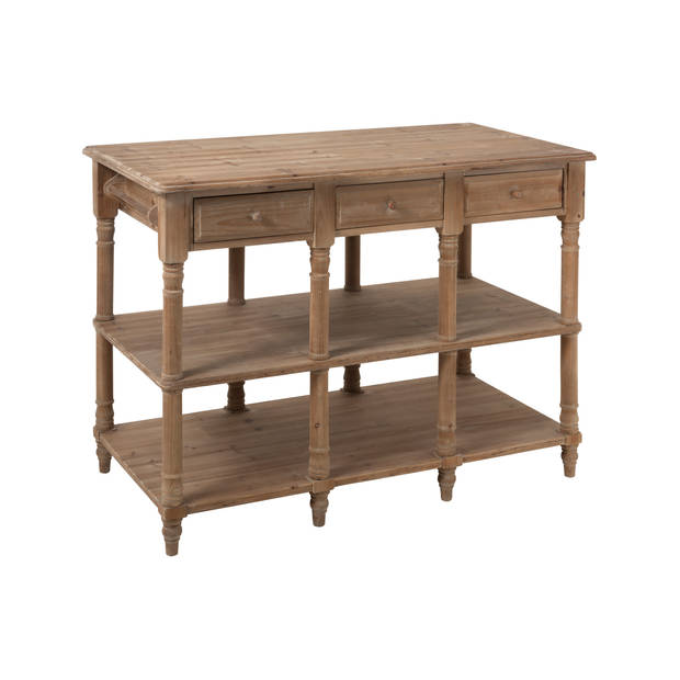 J-line - Console 6 Laden Hout Naturel - 131x70x95cm