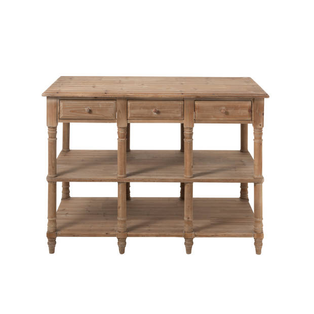 J-line - Console 6 Laden Hout Naturel - 131x70x95cm