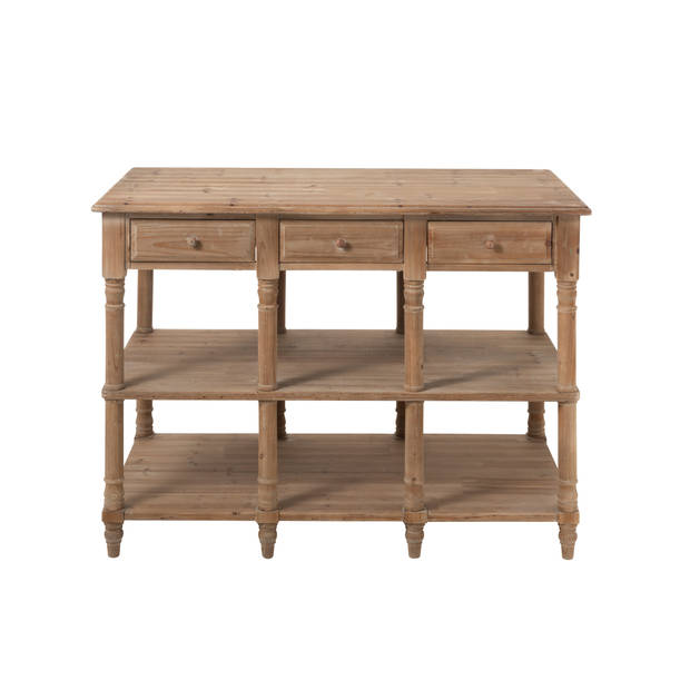 J-line - Console 6 Laden Hout Naturel - 131x70x95cm