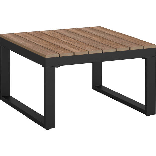 tectake® Tuin-loungeset Eliar, 4-delig, met aluminium frame - 5 personen incl tafel - hout - kussens - weersbestendig