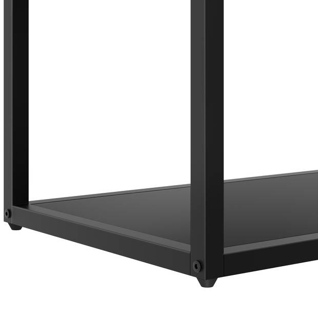 tectake® Wandkast Venda - Industrieel Design - 6 Vakken, Stalen Frame, Kantelbeveiliging - 85x35x188 cm - Voor Woonkamer