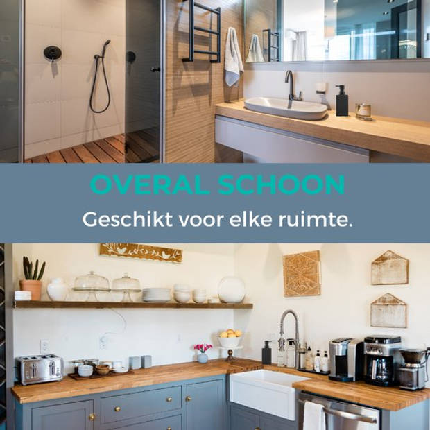 Zeeppompjes Mat Zwart - SET van 4 Zeepdispensers - Zeeppompje - vrijstaand - Keuken - Badkamer - Toilet