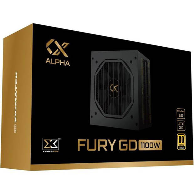 XIGMATEK Fury GD 1100W ATX 3.0 (80Plus Gold) - PC-voeding - 1100W