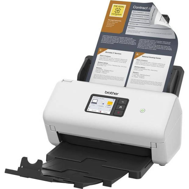 Scanner - BROTHER - ADS-4500 - Kantoordocumenten - Dubbelzijdig - 70 ppm/35 ipm - Ethernet, Wi-Fi, Wi-Fi Direct