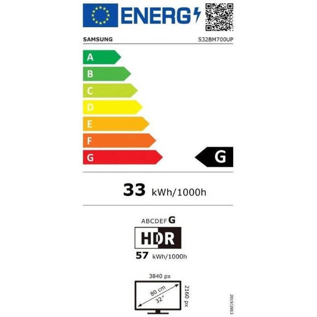 PC-scherm - SAMSUNG - Smart Monitor M7 - BM700 - 32 UHD 4K 3840x2160 - 60Hz - VA - 4ms - Zwart - HDMI + Afstandsbedienin