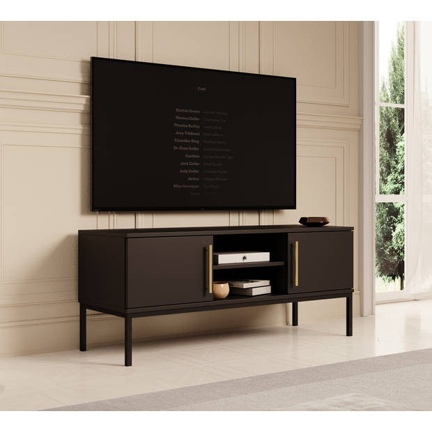 Meubella TV-Meubel Lagos - Zwart - 120 cm