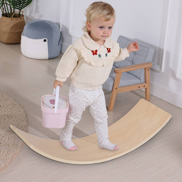 Sunny Katie Balansbord van Hout voor Kinderen in naturel Balanceboard voor Binnen