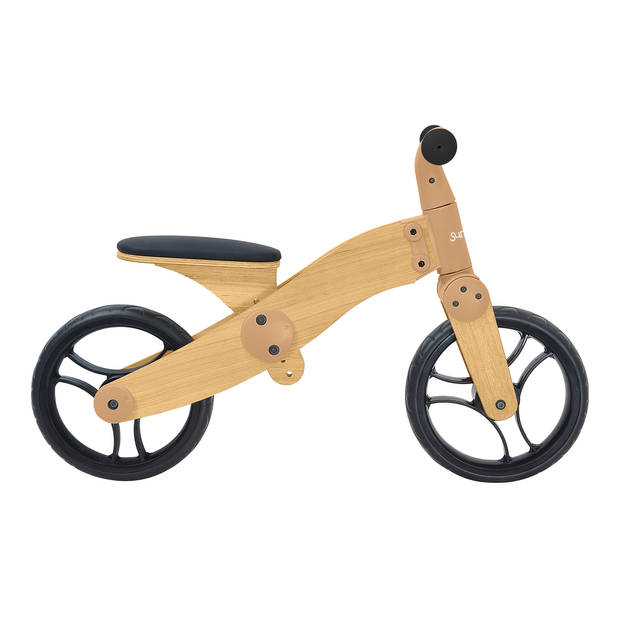 Sunny Balance Bike 1000 Loopfiets voor Kinderen van Hout Met verstelbaar Zadel