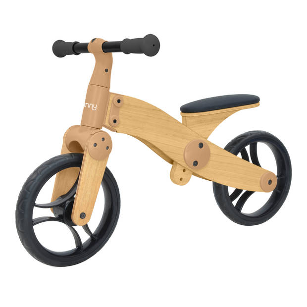 Sunny Balance Bike 1000 Loopfiets voor Kinderen van Hout Met verstelbaar Zadel