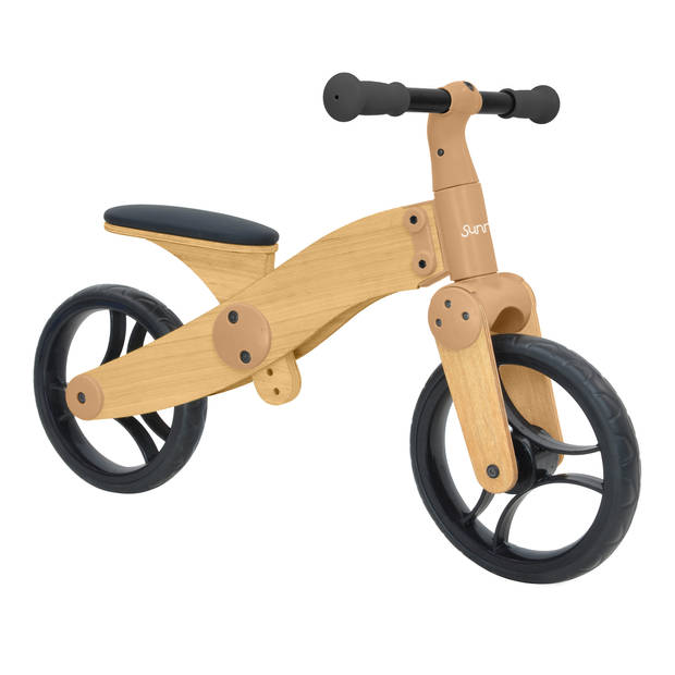 Sunny Balance Bike 1000 Loopfiets voor Kinderen van Hout Met verstelbaar Zadel