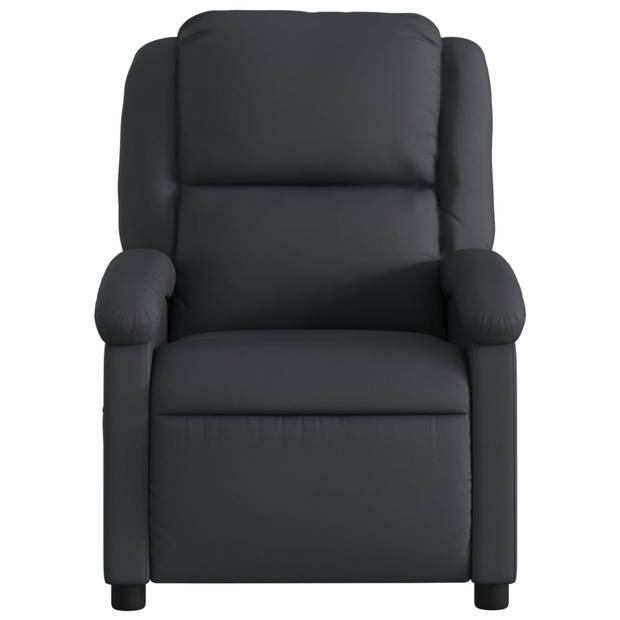 vidaXL Fauteuil echt leer zwart