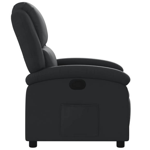 vidaXL Fauteuil echt leer zwart