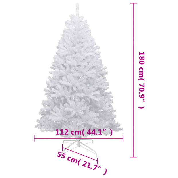 vidaXL Kunstkerstboom met scharnieren en sneeuw 180 cm