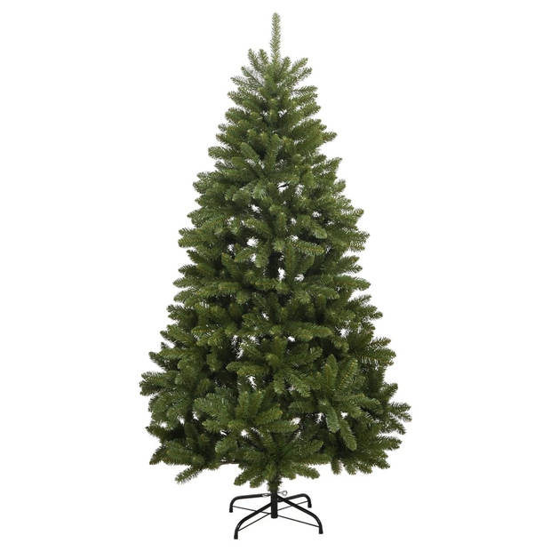 vidaXL Kunstkerstboom met scharnieren en standaard 180 cm groen