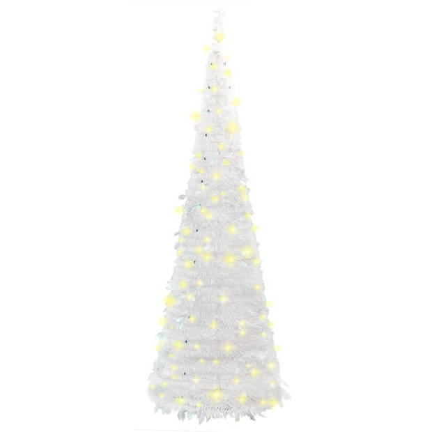 vidaXL Kunstkerstboom pop-up 100 LED's 150 cm wit