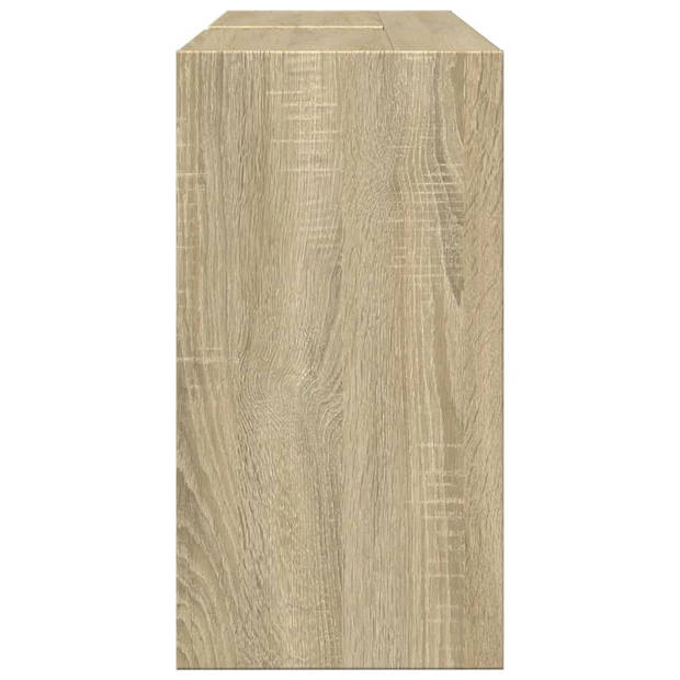 vidaXL Wastafelkast 90x29x55 cm bewerkt hout sonoma eikenkleurig