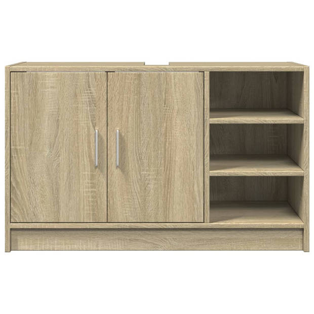 vidaXL Wastafelkast 90x29x55 cm bewerkt hout sonoma eikenkleurig