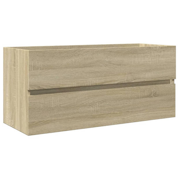 vidaXL Wastafelkast 100x38,5x45 cm bewerkt hout sonoma eikenkleurig