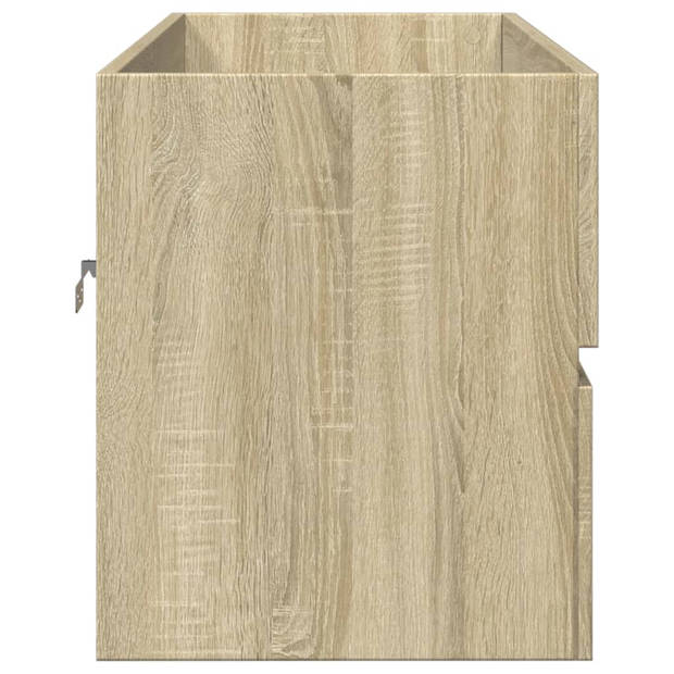 vidaXL Wastafelkast 100x38,5x45 cm bewerkt hout sonoma eikenkleurig