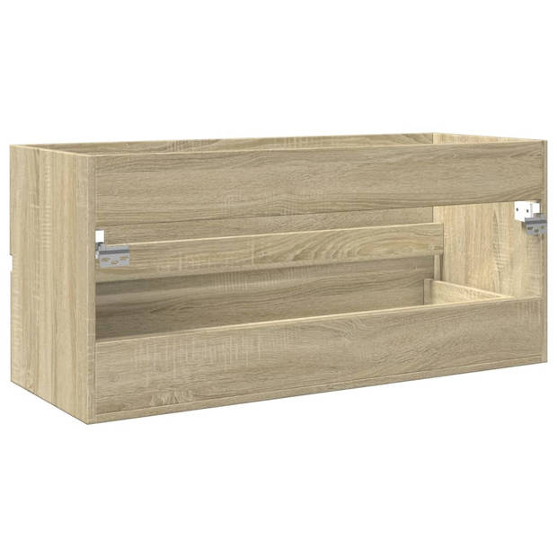 vidaXL Wastafelkast 100x38,5x45 cm bewerkt hout sonoma eikenkleurig