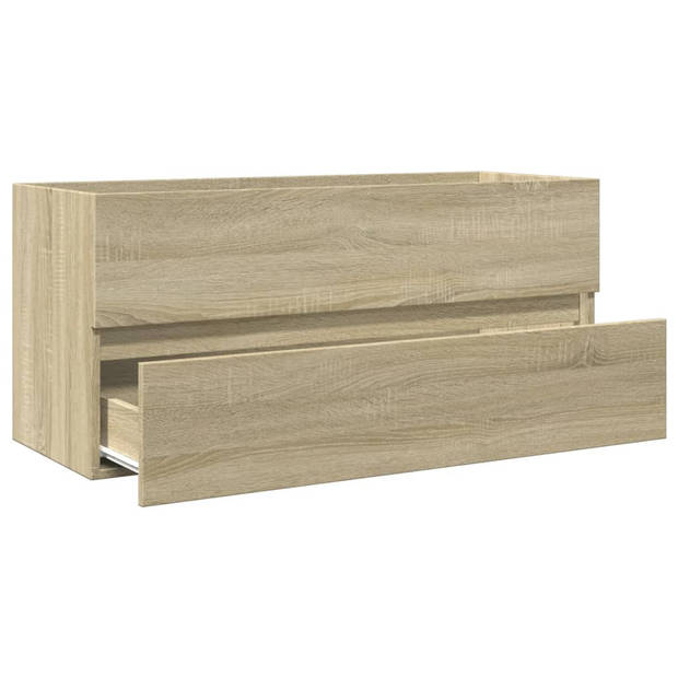 vidaXL Wastafelkast 100x38,5x45 cm bewerkt hout sonoma eikenkleurig