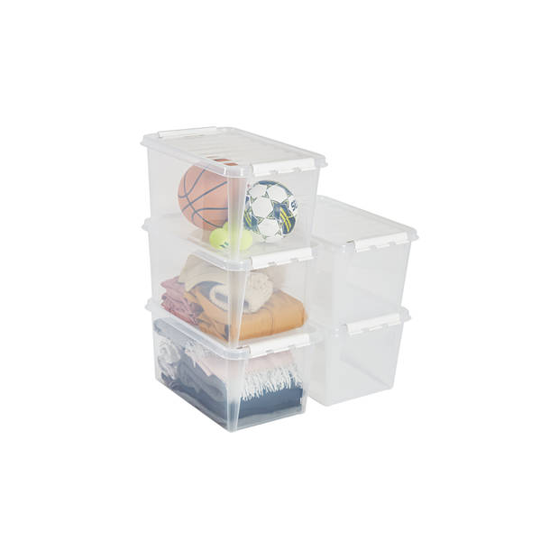 Opbergbox SET VAN 3 - 47L - Orthex - SmartStore - Transparant, wit