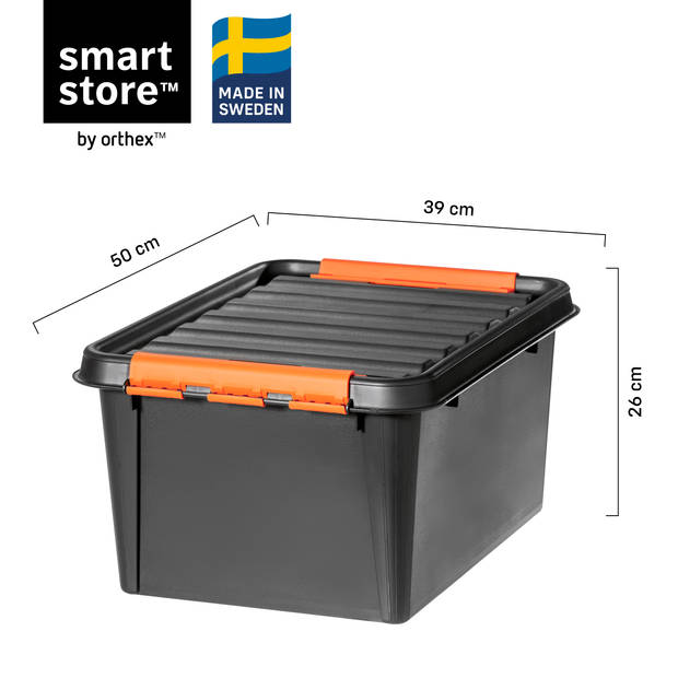 Opbergbox SET VAN 2 - 32L - Orthex - SmartStore - Black