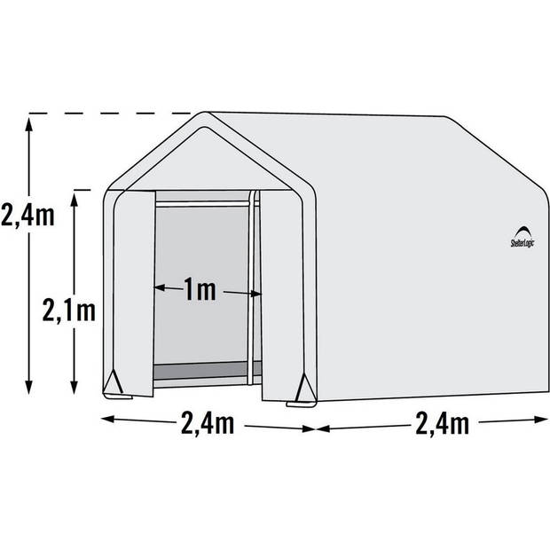 ShelterLogic® Tuinkas SL70681 - Broeikas - 240x240x240 cm