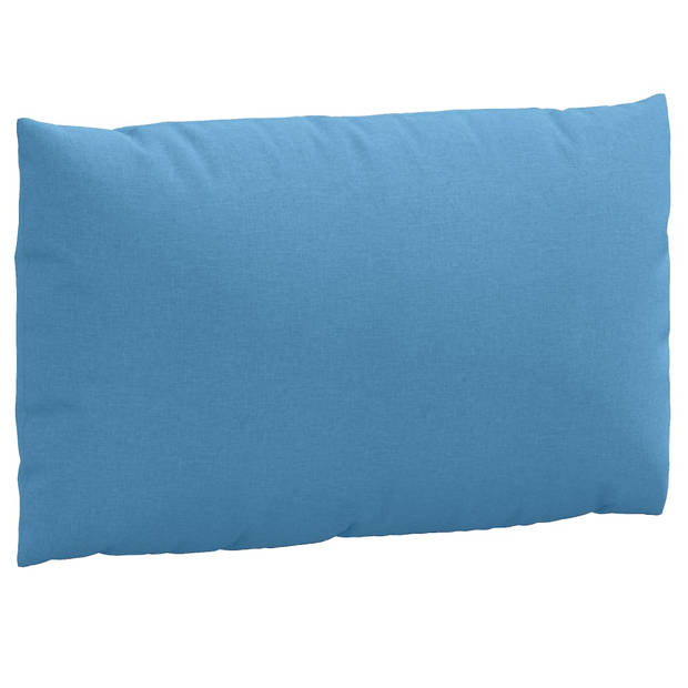 vidaXL Palletkussens 3 st stof gemêleerd blauw