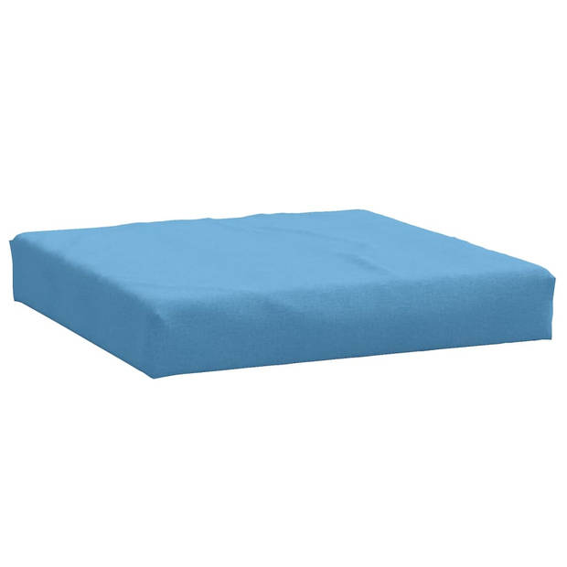 vidaXL Palletkussens 3 st stof gemêleerd blauw