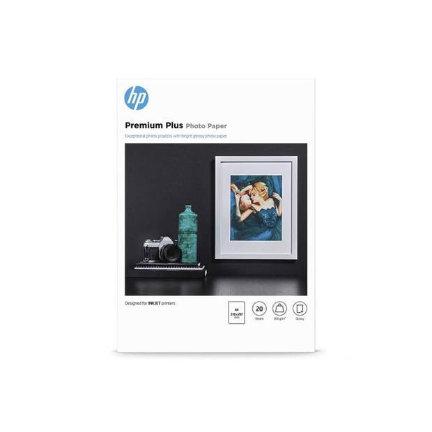 HP Premium Plus fotopapier, glanzend, 300 g / m2, A4, 20 vel (CR672A)