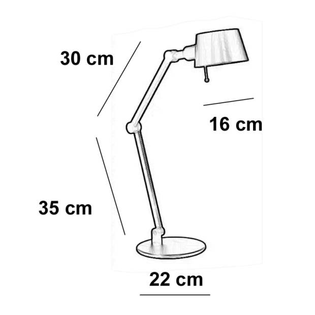 Freelight Tafellamp Sovrano H 60 cm wit