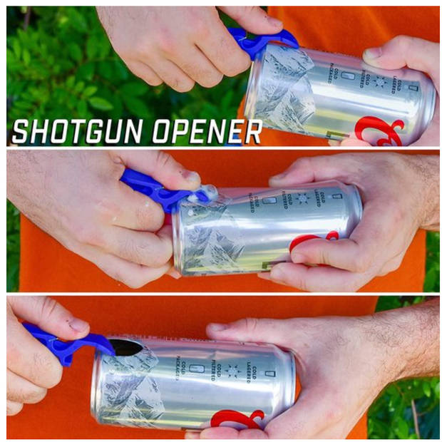 Knaak Blikopener - Shotgun Tool - Zwart - Flesopener - Bieropener