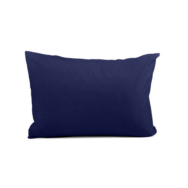 Eleganzzz Kussensloop Hotelsluiting flanel - blauw 60x70cm