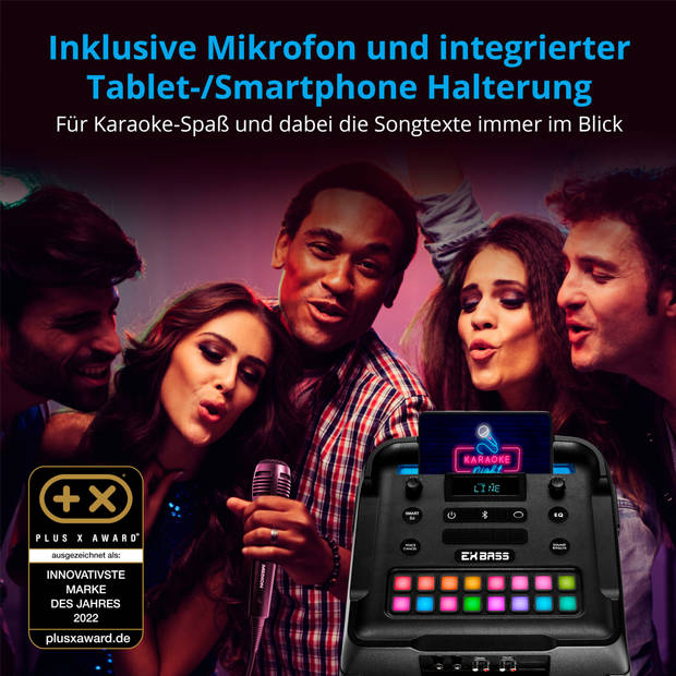 LIFE® X61200 feestluidspreker Bluetooth®-geluidssysteem LED-frontpaneel met spectacul…